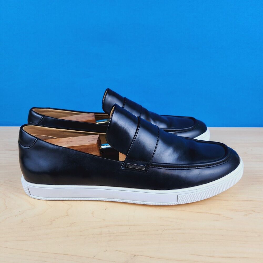 Kenneth Cole Reaction Richie Sport mens Size 12 Penny loafers Black leather shoe